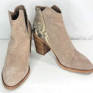 Dolce Vita Leather and Animal Print Booties Size 10. S1278‎